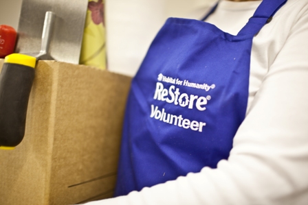 A photo showing a ReStore volunteer apron