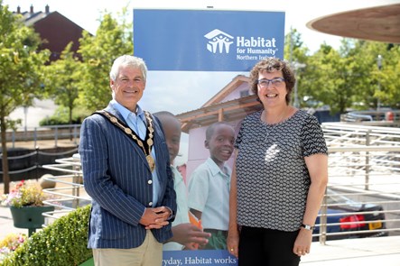 Habitat Chief Executive Jenny Williams with LCCC Mayor, Cllr. Tim Morrow